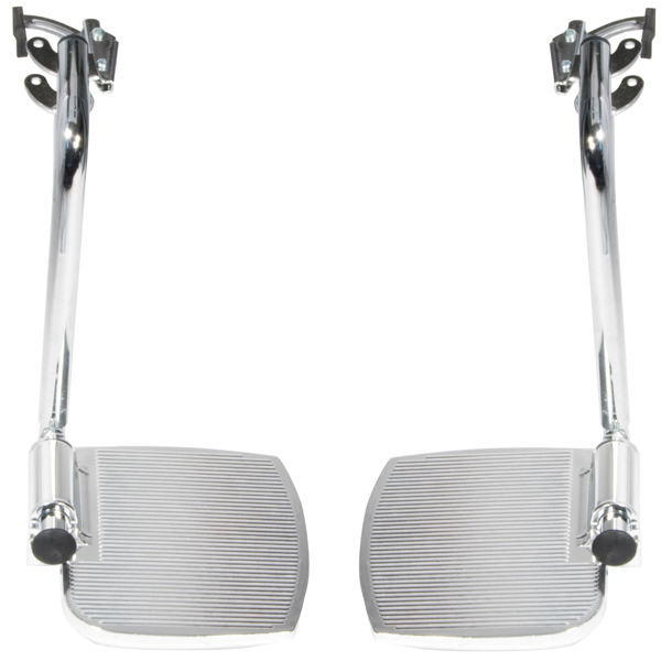 Chrome Swing Away Footrests - Use with Bariatric Sentra EC Heavy Duty Extra Extra Wide - Click Image to Close